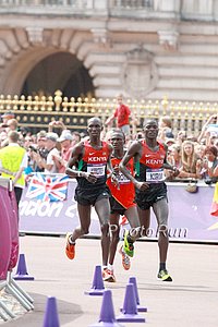 Wilson Kipsang, Abel Kirui, and Stephen Kiprotich