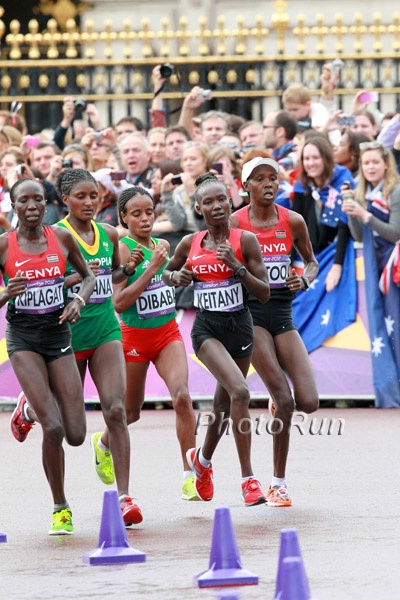 Edna Kiplagat and Lead Pack