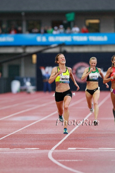 Amy Hastings Sprinting for the Win With Her Eyes Almost Closed