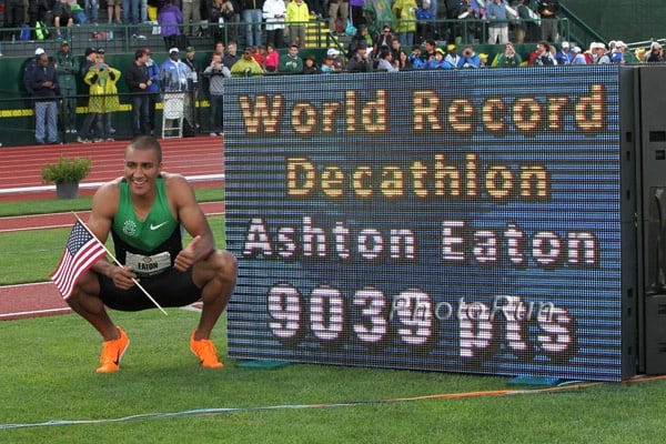 Ashton Eaton's World Record of 9039 Was the Story of the Day in the Decathlon