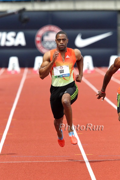 Tyson Gay 2nd Place