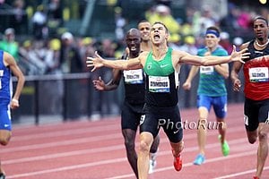 Nick Symmonds Celebrates