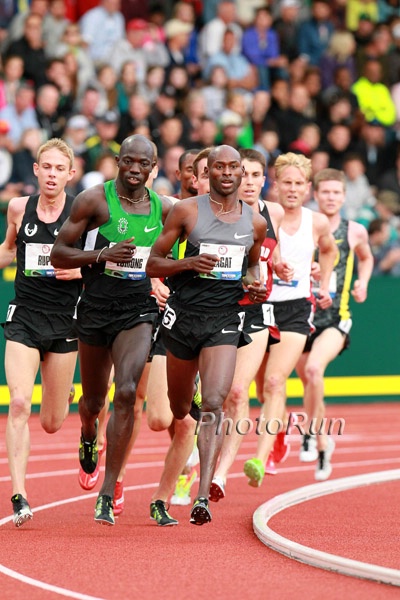 Men's 5000m Final Galen Rupp, Lopez Lomong, Bernard Lagat