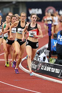 Molly Huddle Leads