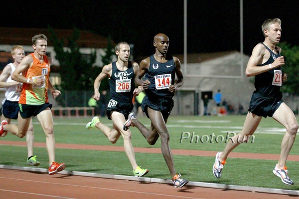 Galen Rupp and Mo Farah Pacing Dathan Ritzenhein