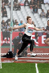 Dani Samuels in the Discus