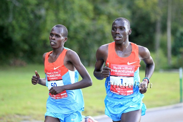 Paul Lonyangata and Stanley Biwott in the Lead