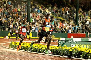 Final Turn Kiprop, Masai and Karoki