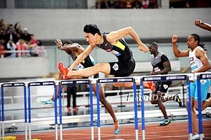 Liu Xiang with the 12.97 110m Hurdle