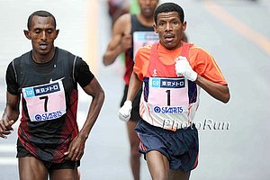 Defending Champ Hailu Mekonnen and Gebrselassie