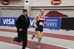 Wallace Spearmon Jogging with Galen Rupp