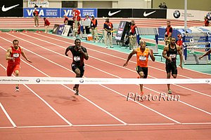 Men's 60 Final Trell Kimmons Edged Justin Gatlin