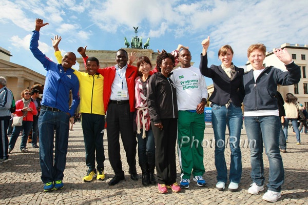 The 7 World Record Holders in Berlin and Uta Pippig