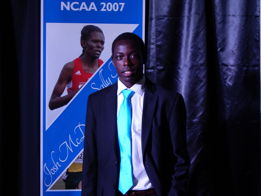 Edward Cheserek all alone (The Ducks were a no show as a team but Cheserek showed up)