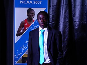 Edward Cheserek all alone (The Ducks were a no show as a team but Cheserek showed up)