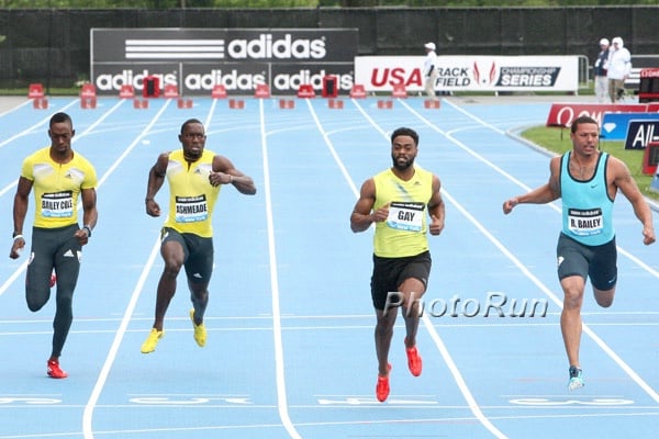We'll Start with Tyson Gay in the 100m (Then Distance Races, Then Other Sprints, Then Field Events)