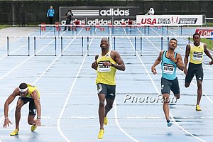 Javier Culson Goes Down in Hurdles