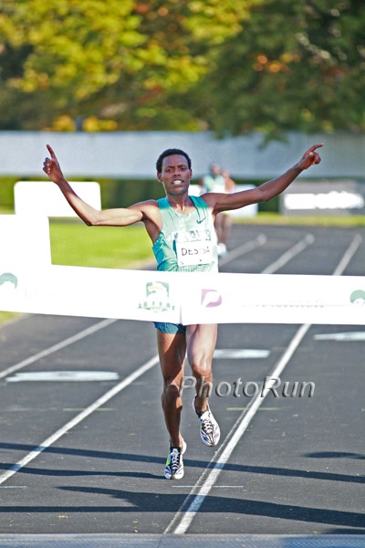 Lilesa Desisa Wins 2013 BAA Half Marathon