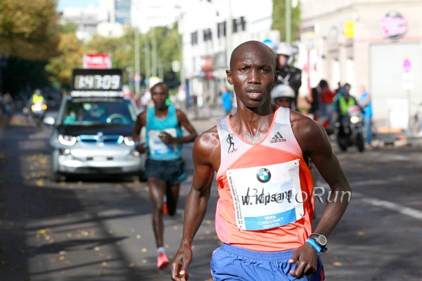 Wilson Kipsang Pulling Away from Kipchoge