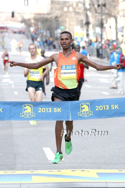 Dejen Gebremeskel Wins 5k