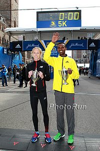 Kim Smith and Dejen Gebremeskel