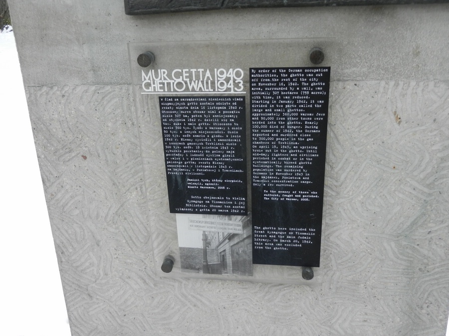 Wall Remembering the Warsaw Ghetto from WWII