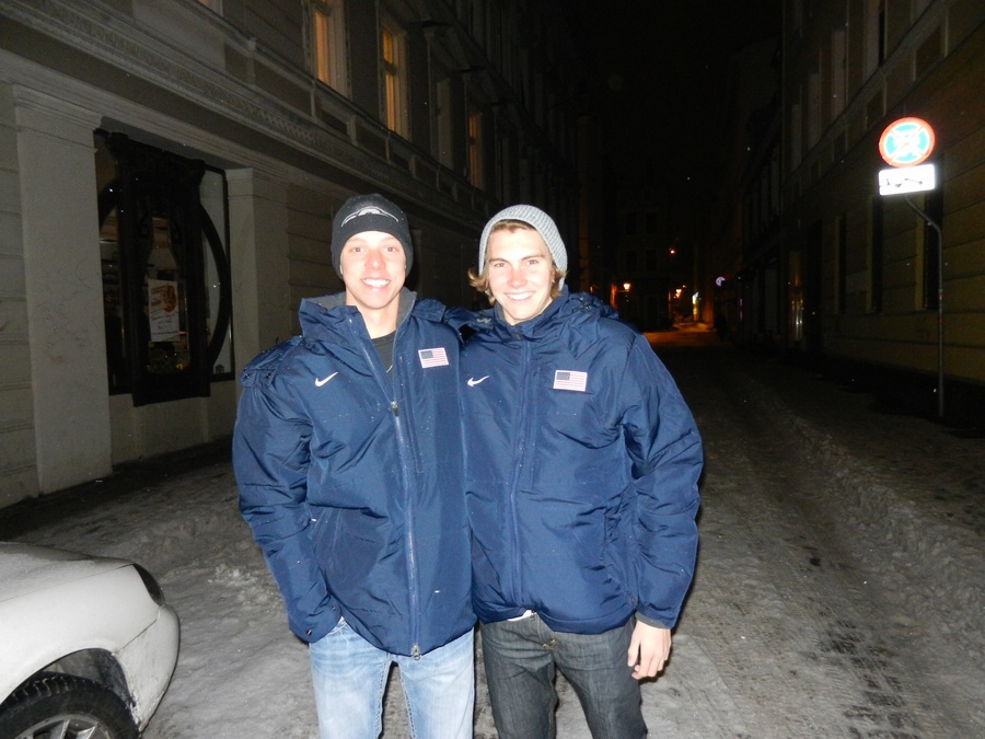 American Junior Team Members: Craig Nowak of Oklahoma State (US Junior Champ) and Malachy Schrobilgen of Wisconsin