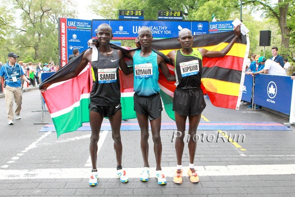 Stephen Sambu, Leonard Komon, Moses Kipsiro