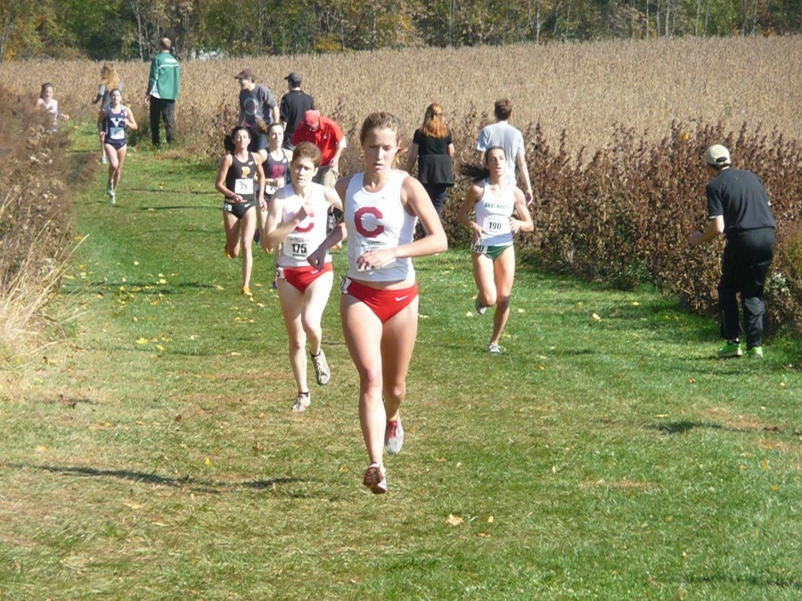 Way in the background, Cornell coach Artie Smith (red hat) realizes the Big Red don't have enough