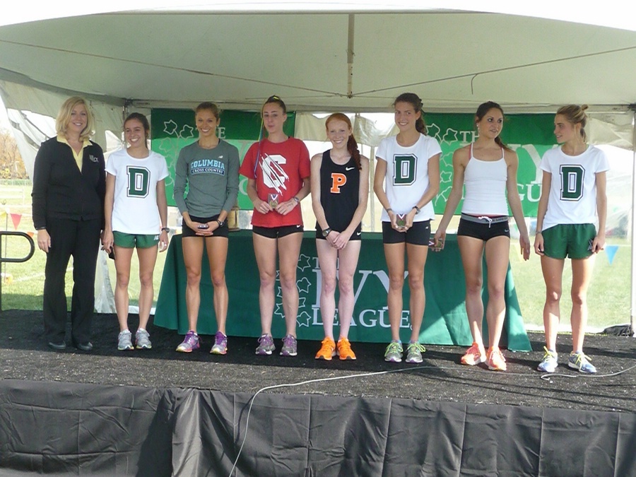 Women's 1-7 (l to r): Abbey D'Agostino, Waverly Neer, Rachel Sorna, Megan Curham, Dana Giordano, Emily Shearer, Sarah Delozier