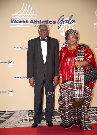 Lamine Diack and Wife