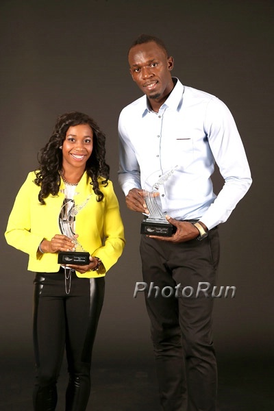 Shelly Ann Fraser Pryce and Usain Bolt