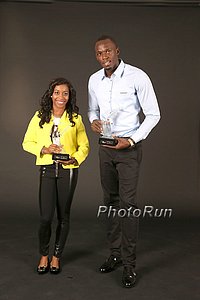 Shelly Ann Fraser Pryce and Usain Bolt