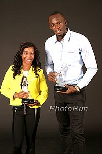 Shelly Ann Fraser Pryce and Usain Bolt