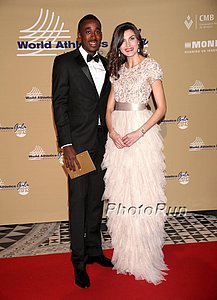 Anna Chicherova and Mohammed Aman