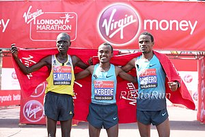 Emmanuel Mutai, Tsegaye Kebede  Ayele Abshero