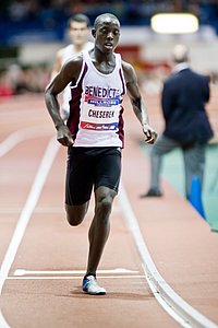 Millrose Games indoor track and field: mens two-mile, Ed Cheserek, St Benedict High School, sets national record