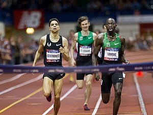 Matt Centrowitz and Lopez Lomong Battle for the Win