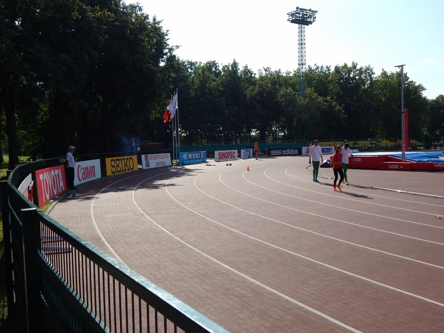 Next up? The practice track as the Jamaicans had practice and presser from 5- 6 pm. Would we see Volt?