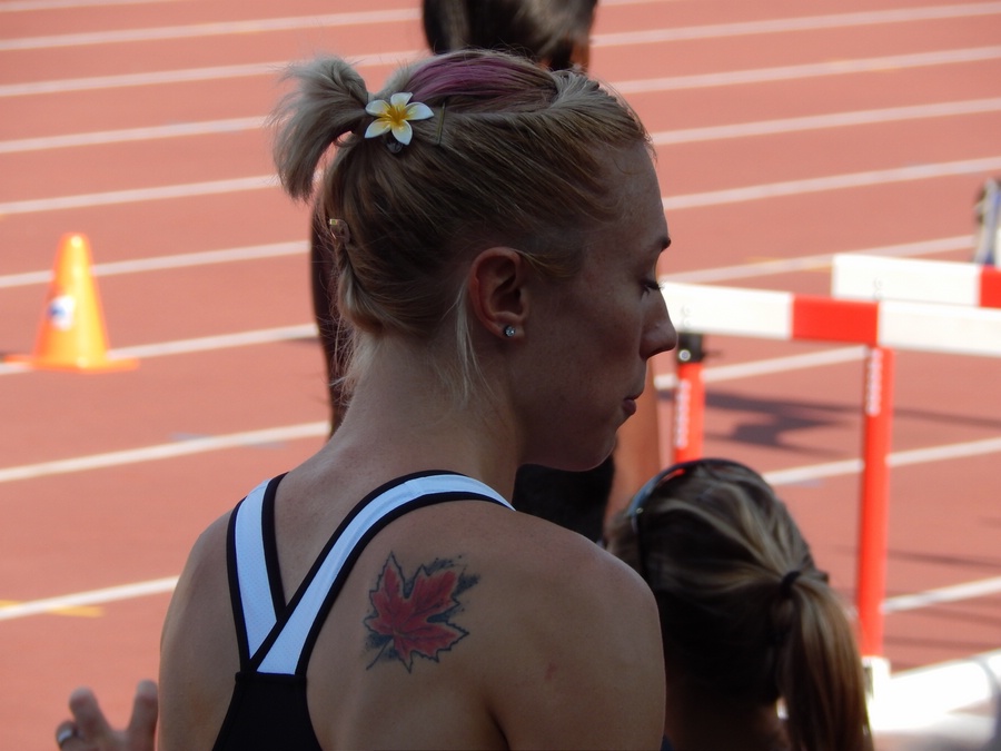 Kate Van Buskirk, a former Duke runner, has a sweet tatoo