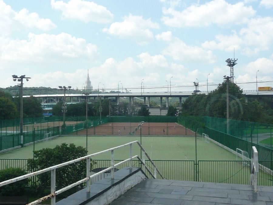 You see the Soviet Union remnants here. Next to the track, they have many other facilities including tennis courts here.