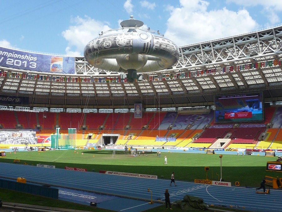 What is that thing hanging up top? Some sort of space them for the opening ceremony? We think so as we saw a rocket outside as well (that was one of the photos that mysteriously disappeared)