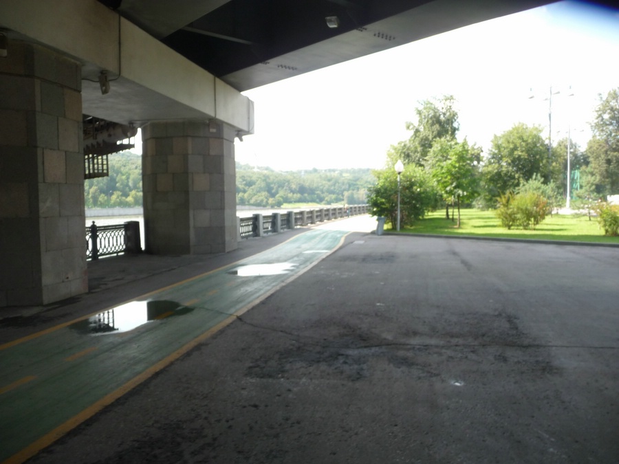 A little bike path is also outside the stadium