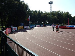 Next up? The practice track as the Jamaicans had practice and presser from 5- 6 pm. Would we see Volt?