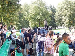 The press was out in full-force.