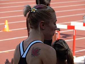 Kate Van Buskirk, a former Duke runner, has a sweet tatoo