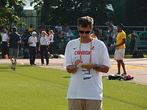 Coach recording Reid's splits
