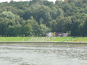 The Moscow River is right outside the stadium