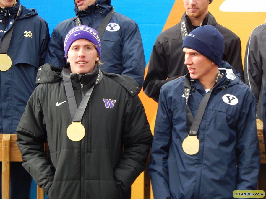 Aaron Nelson (Washington) and Tylor Thatcher (BYU)