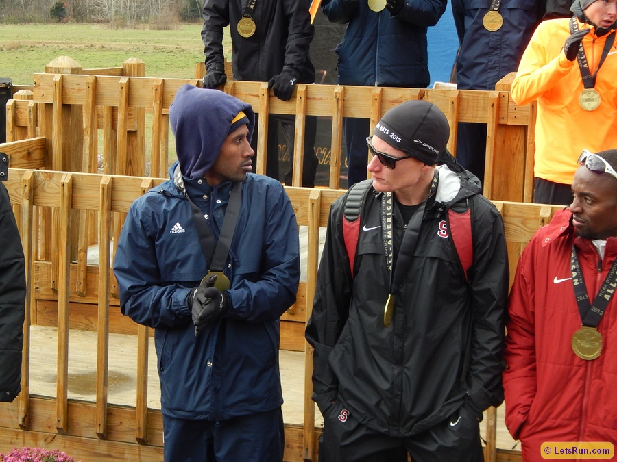 Futsum Zienasellassie (Northern Arizona) and the top American born runner Jim Rosa of Stanford